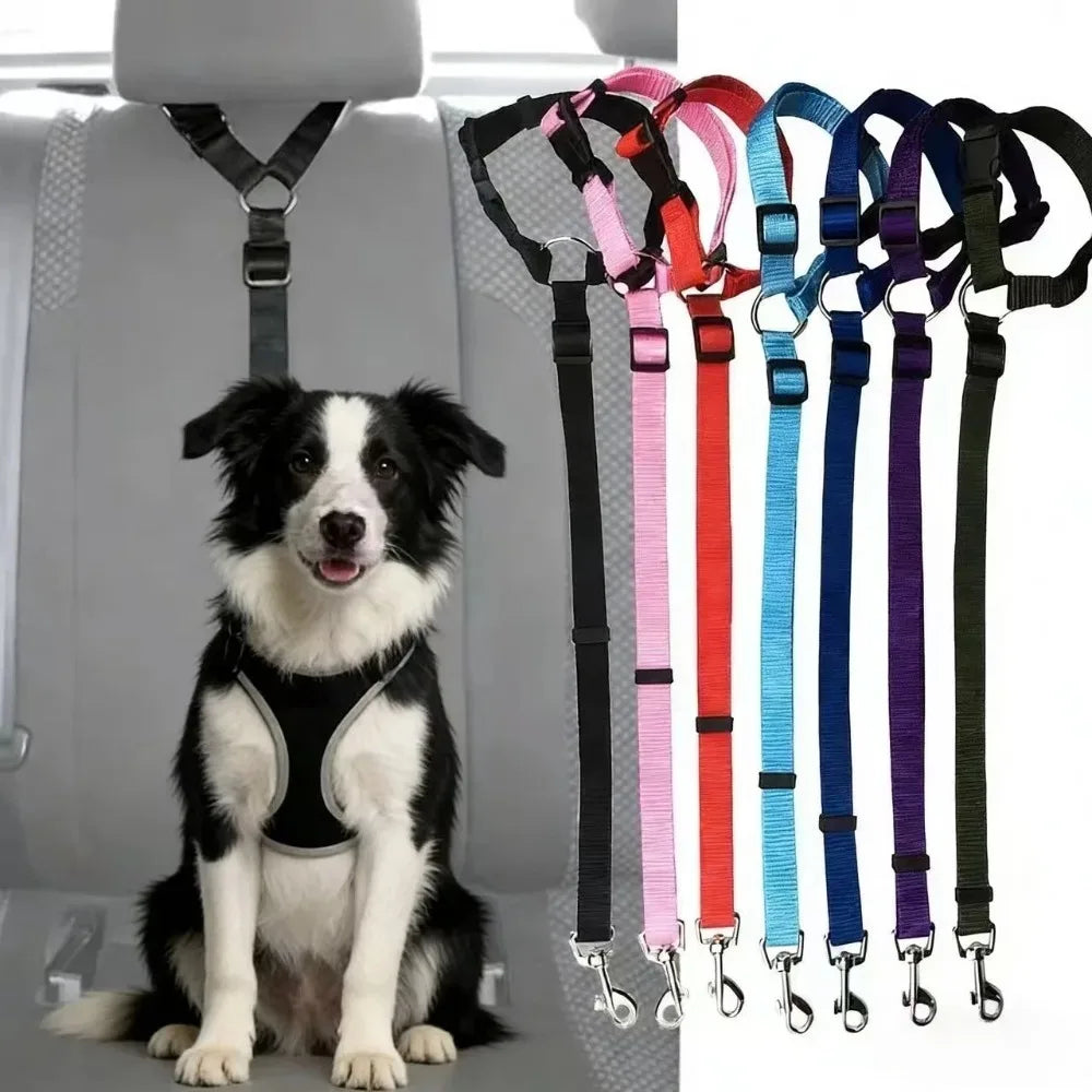 Cinto ajustável para contenção de cães em passeios de carro