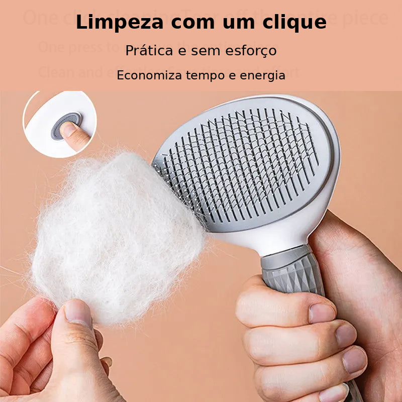 Escova Removedora de Pelos para Cães e Gatos — limpeza com um clique