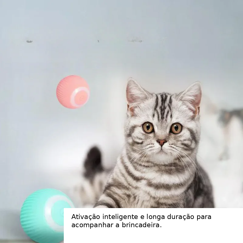 Bola Interativa Automática para Gatos — ativação inteligente